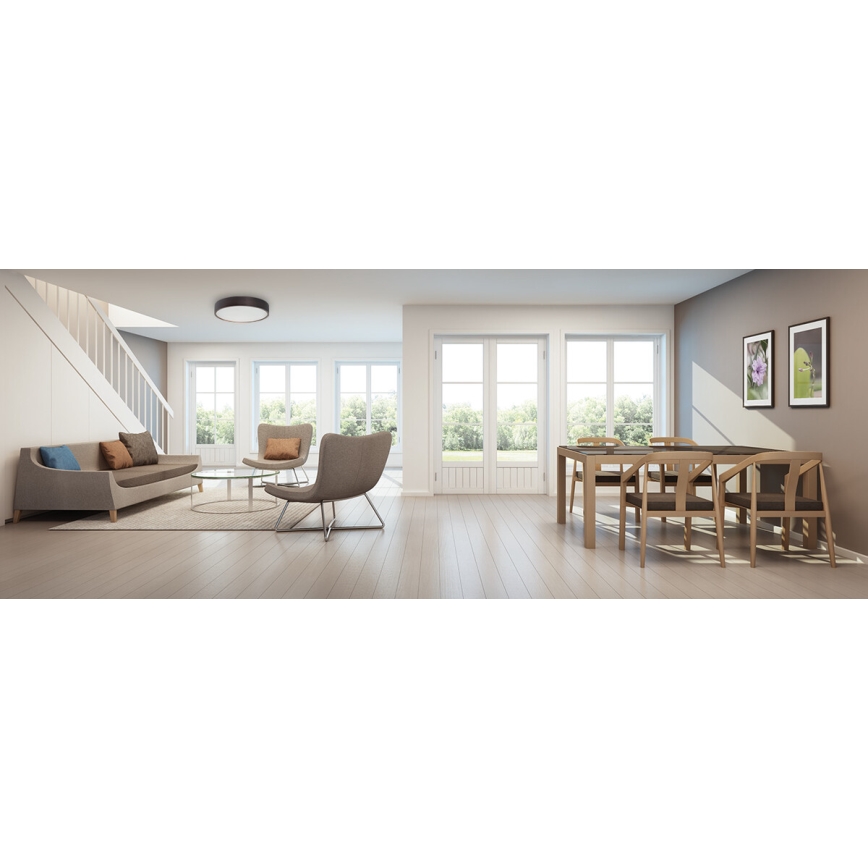 Kattovalo JASMIN 3xE27/20W/230V mänty ø 47,5 cm wenge