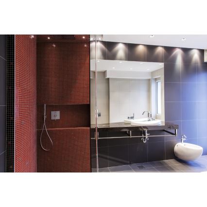 LED upotettava ulkovalo IMBER LED/1W/12V 4000K halkaisija 3 cm 40 lm IP65 hopea