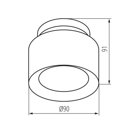LED-spottivalaisin SONOR LED/6W/230V 3000/4000/5700K + LED/1,5W 2200K halkaisija 9 cm musta