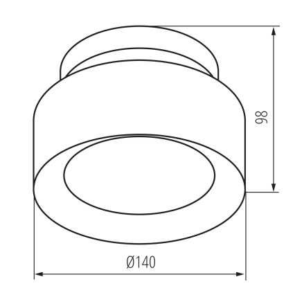LED-kohdevalaisin SONOR LED/12W/230V 3000/4000/5700K + LED/1,5W 2200K halkaisija 14 cm valkoinen