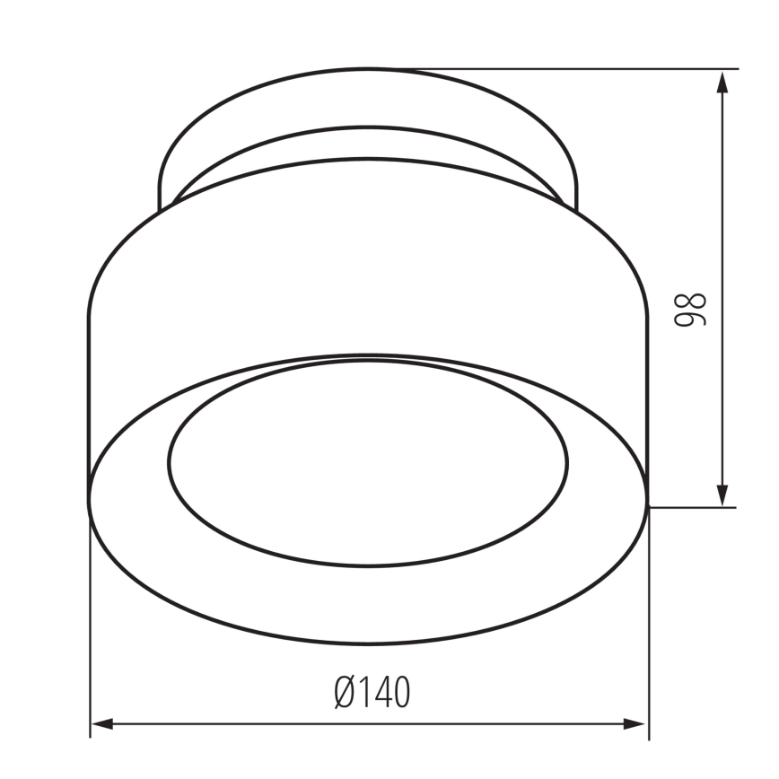 LED-kohdevalaisin SONOR LED/12W/230V 3000/4000/5700K + LED/1,5W 2200K halkaisija 14 cm valkoinen