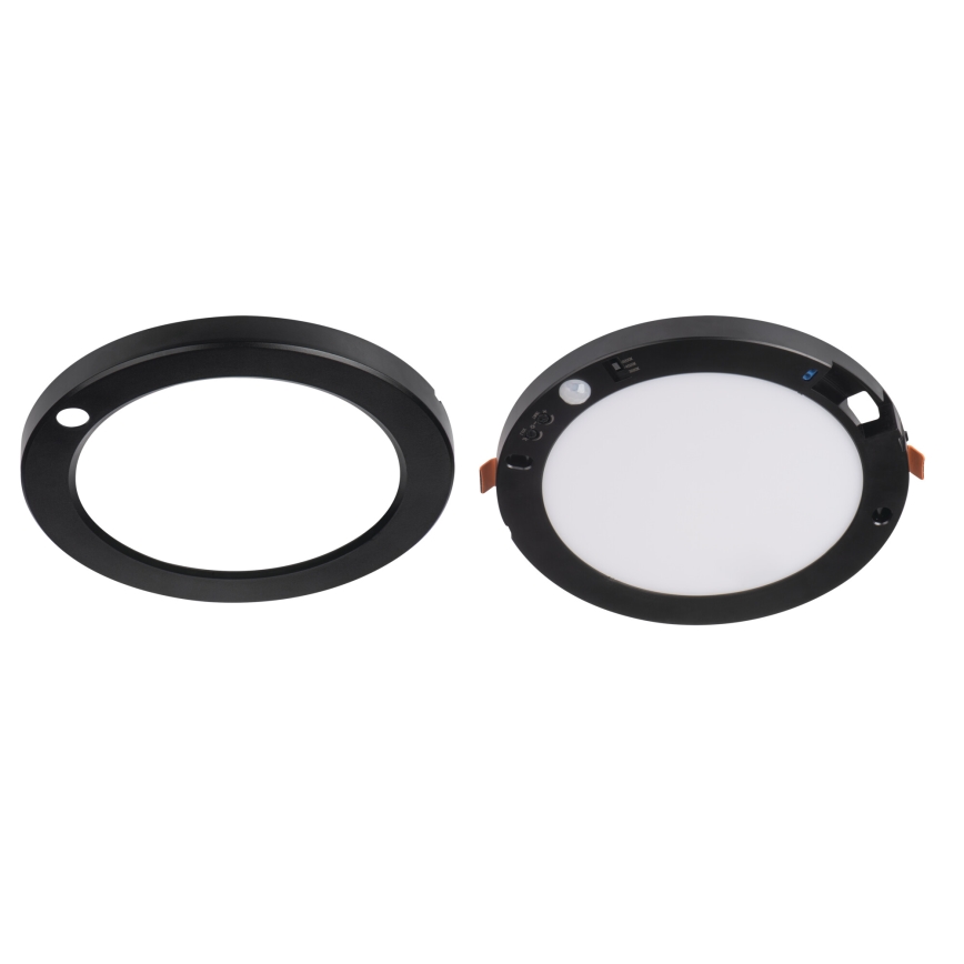 LED Katto/uppovalaisin liiketunnistimella 2-in-1 ERGA LED/17W/230V 3000/4000/6500K musta