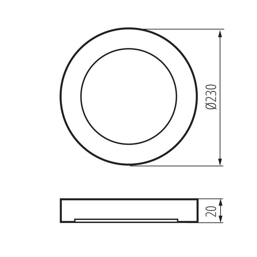 LED-kattovalaisin/alaslaskettava 2-in-1 ERGA LED/17W/230V 3000/4000/6500K musta