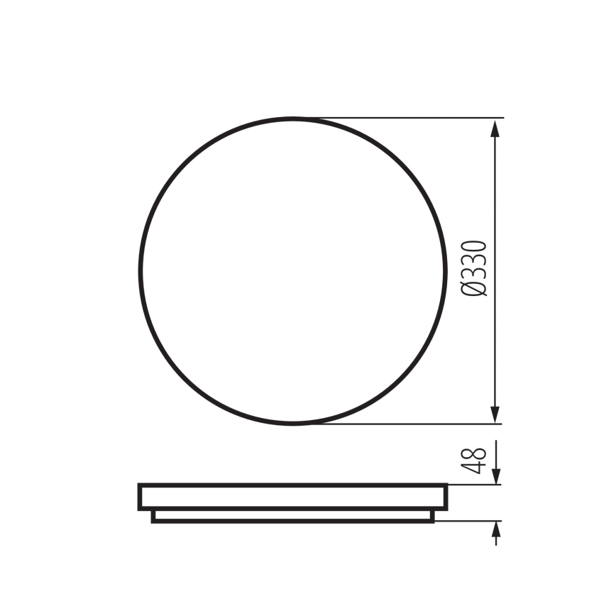 LED-kattovalaisin VARSO LED/22/30W/230V 3000/4000/6500K Ø 33 cm IP54