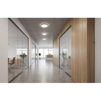 LED-kattovalaisin liiketunnistimella ja hämäräkytkimellä VARSO LED/22/30W/230V 3000/4000/6500K halkaisija 33 cm IP54