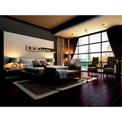 Upotettu kohdevalo SPAG GU10/35W musta/kulta