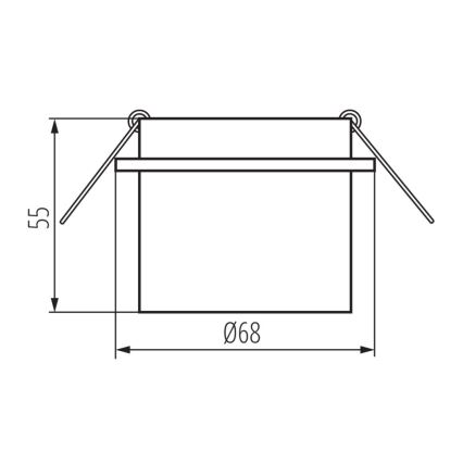 Upotettu kohdevalo SPAG GU10/35W musta/kulta