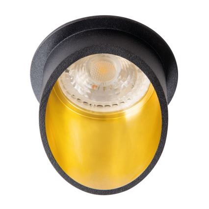 Upotettu kohdevalo SPAG GU10/35W musta/kulta