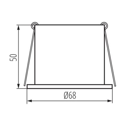 Kanlux 27327 - Upotettava valasin SPAG 35W valkoinen / kulta