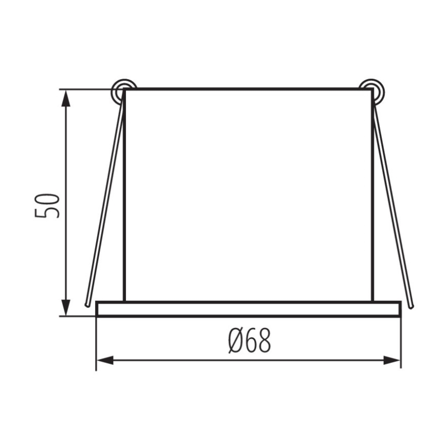 Kanlux 27327 - Upotettava valasin SPAG 35W valkoinen / kulta
