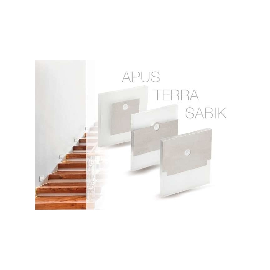 LED-porrasvalaisin tunnistimella LED/0,8W/12V 3000K