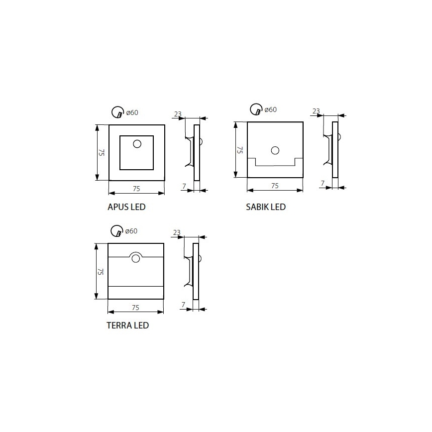 LED-porrasvalaisin tunnistimella LED/0,8W/12V 3000K