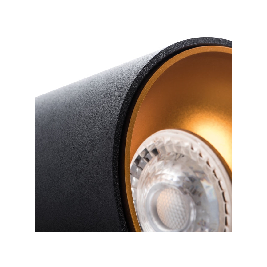 Kohdevalo RITI 1xGU10/10W/230V musta/kulta