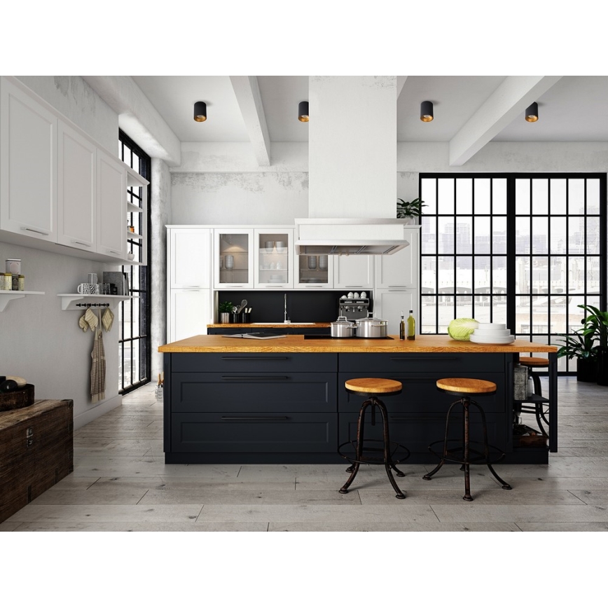 Kohdevalo RITI 1xGU10/10W/230V musta/kulta