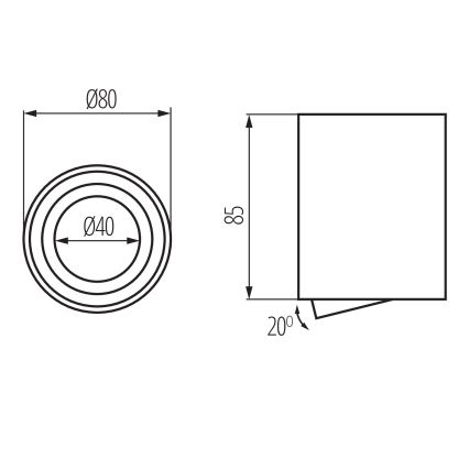 Spottivalaisin BORD ONE 1xGU10/10W/230V musta
