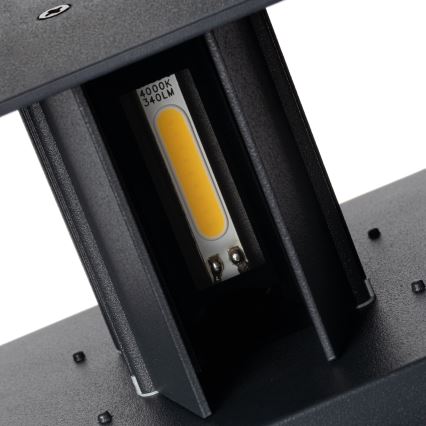 LED-ulko­seinävalaisin liiketunnistimella ja hämäräkytkimellä REKA LED/7W/230V IP54, antrasiitti, pyöreä