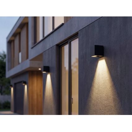 LED-aurinkoseinävalaisin liiketunnistimella REKA LED/6W/3,7V 1800 mAh 3000/4000/6500K IP65 musta
