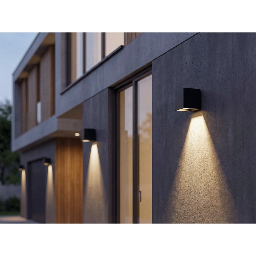 LED-aurinkoseinävalaisin liiketunnistimella REKA LED/6W/3,7V 1800 mAh 3000/4000/6500K IP65 musta