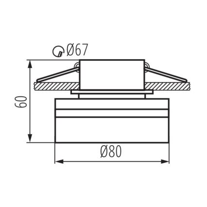 Upotettu kohdevalo GOVIK GU10/10W valkoinen