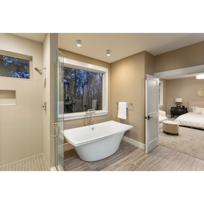 Kanlux 29242 - Kylpyhuoneen kattovalaisin SANI 1xGU10 / 10W / 230V IP44 mattakromi