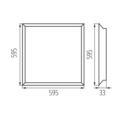LED alakatto-paneeli BAREV LED/36W/230V 4000K 60x60 cm