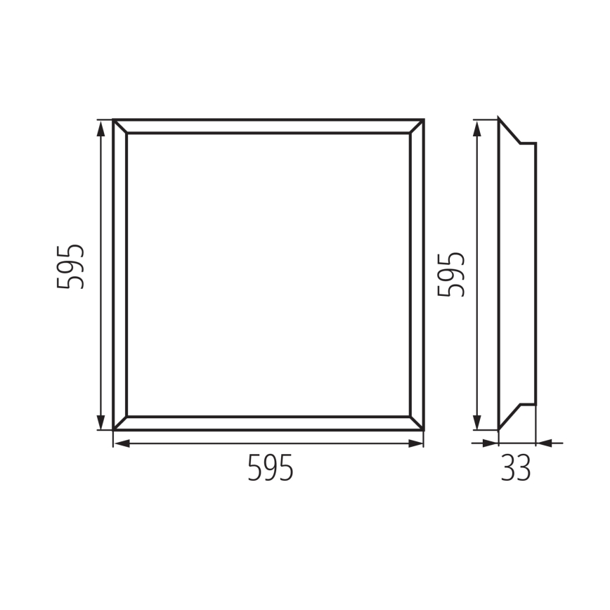 LED alakatto-paneeli BAREV LED/36W/230V 4000K 60x60 cm