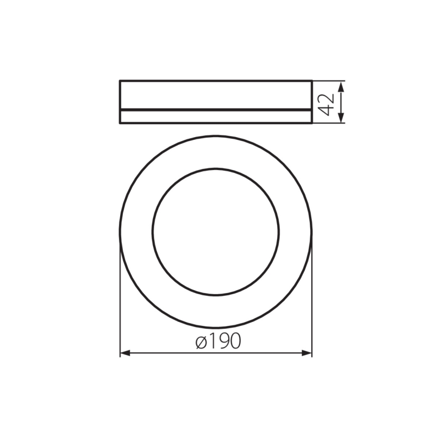 LED-ulkokattovalaisin TURA LED/15W/230V 4000K IP65 musta