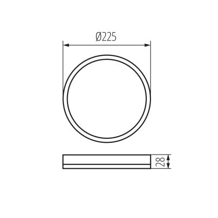 LED-kattovalaisin kylpyhuoneeseen AZPO LED/11,8W/230V halkaisija 22,5 cm IP54 valkoinen