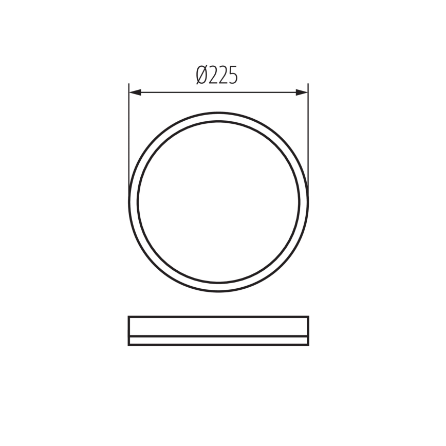 LED-kattovalaisin AZPO LED/11,8W/230V 3000/4000/6000K Ø 22,5 cm IP54 valkoinen