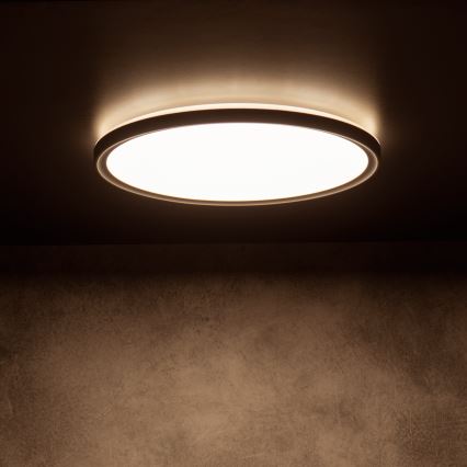 LED-kattovalaisin AZPO LED/11,8W/230V 3000/4000/6000K halkaisija 22,5 cm IP54 musta