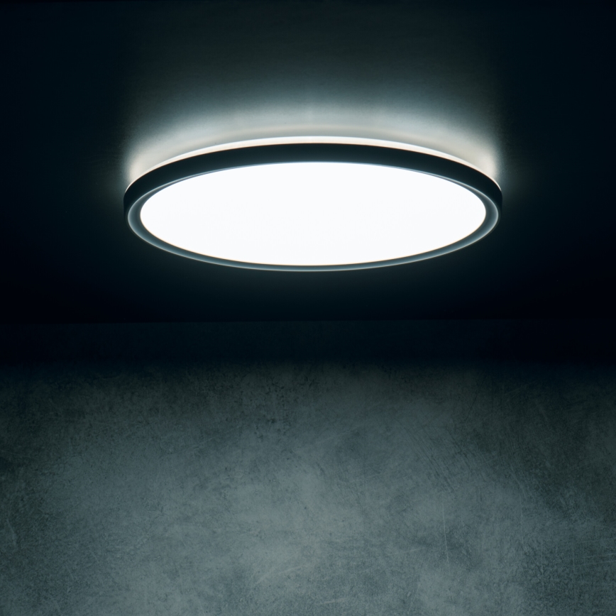 LED-kattovalaisin AZPO LED/11,8W/230V 3000/4000/6000K halkaisija 22,5 cm IP54 musta