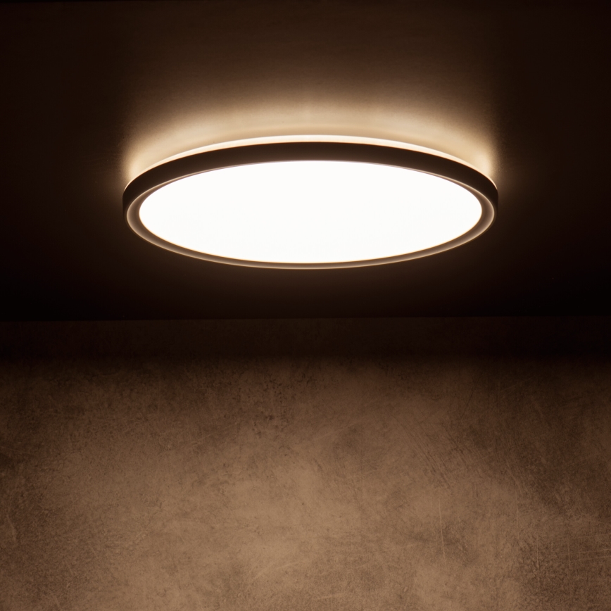 LED-kattovalaisin AZPO LED/18,5W/230V 3000/4000/6000K halkaisija 29 cm IP54 musta