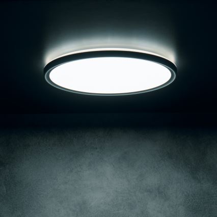 LED-kattovalaisin AZPO LED/18,5W/230V 3000/4000/6000K halkaisija 29 cm IP54 musta