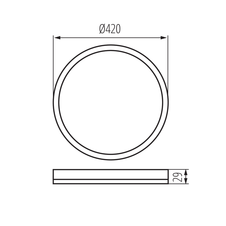 LED-kattovalaisin AZPO LED/22W/230V 3000/4000/6000K Ø 42 cm IP54 valkoinen