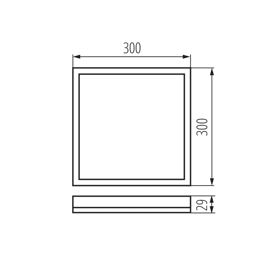 LED-kattovalaisin AZPO LED/17,5W/230V 3000/4000/6000K 30x30 cm IP54 valkoinen