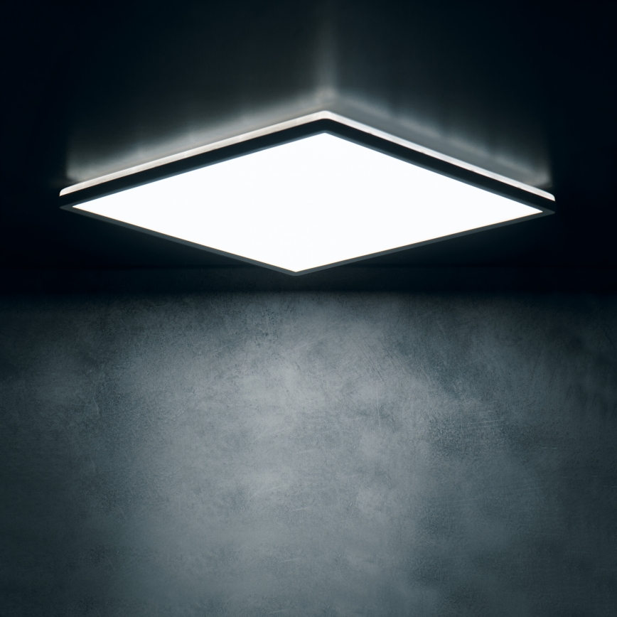 LED-kattovalaisin AZPO LED/22W/230V 3000/4000/6000K 42x42 cm IP54 musta