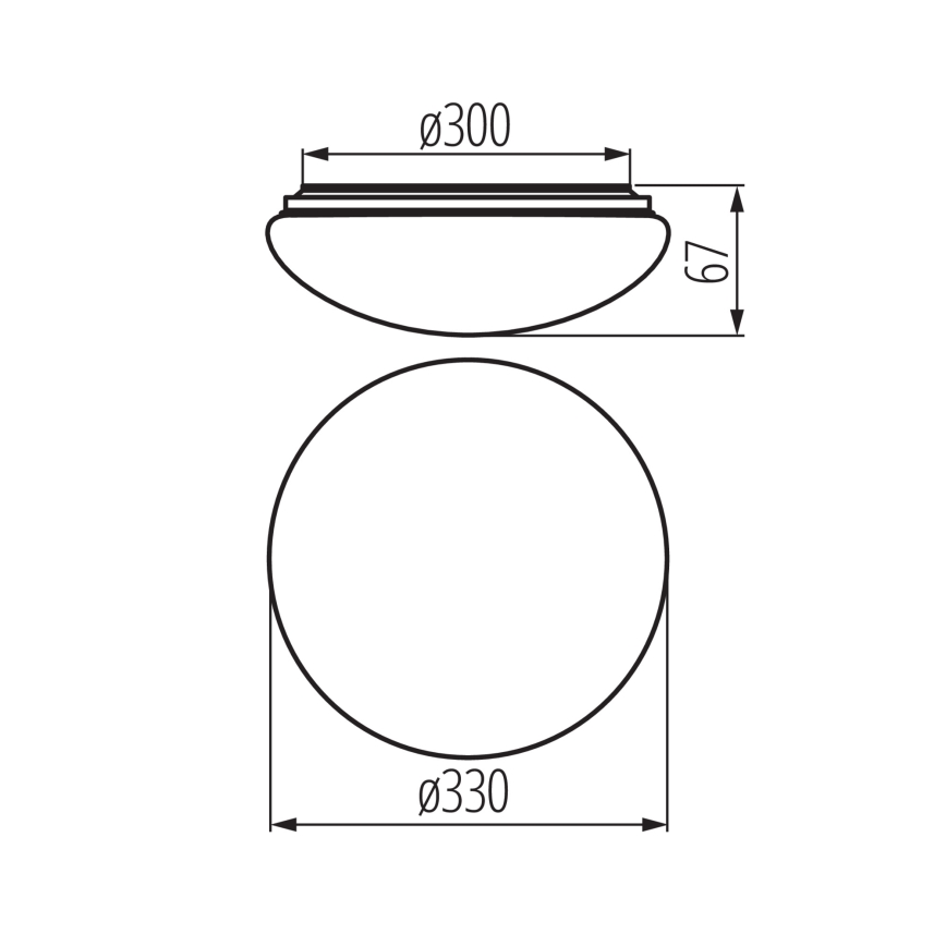 Kylpyhuoneen LED-kattovalaisin CORSO LED/18W/230V 3000/4000/6500K pr. 33 cm IP44