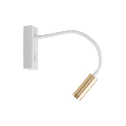 LED joustava pöytävalaisin TONIL LED/3,3W/230V valkoinen/kulta