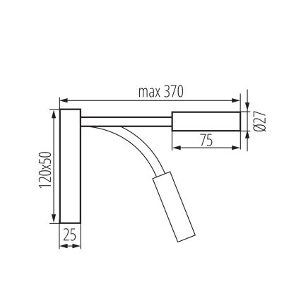 LED joustava pöytävalaisin TONIL LED/3,3W/230V valkoinen/kulta