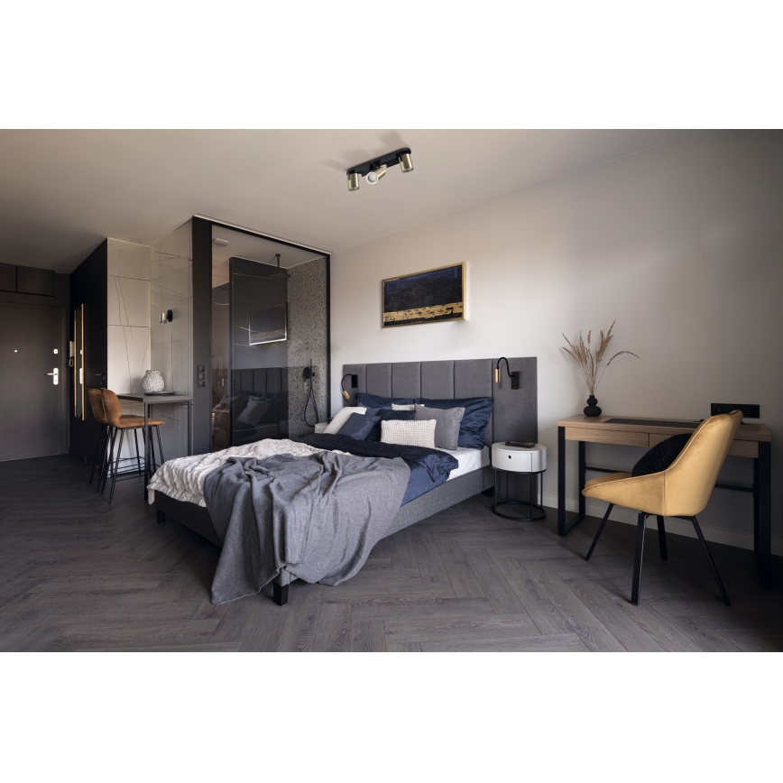 LED-joustava pöytävalaisin TONIL LED/3,3W/230V musta/kultainen