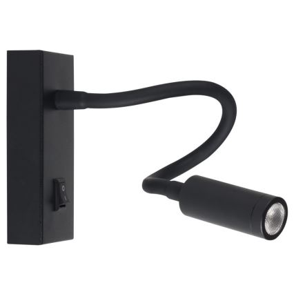 LED Joustava lukuvalo TONIL LED/2,7W/230V musta