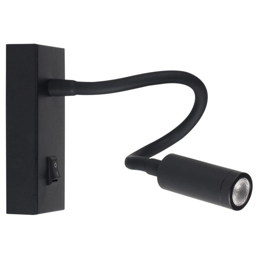 LED Joustava lukuvalo TONIL LED/2,7W/230V musta