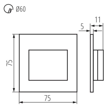 LED-porrasvalaisin ERINUS LED/1,5W/12V 3000K valkoinen