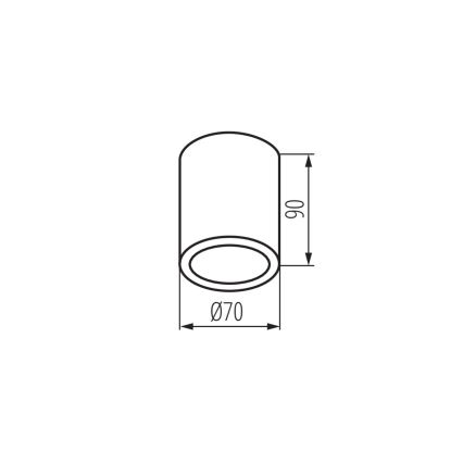AQILO-ulkokohdevalaisin 1xGU10/7W/230V IP65 antrasiitti