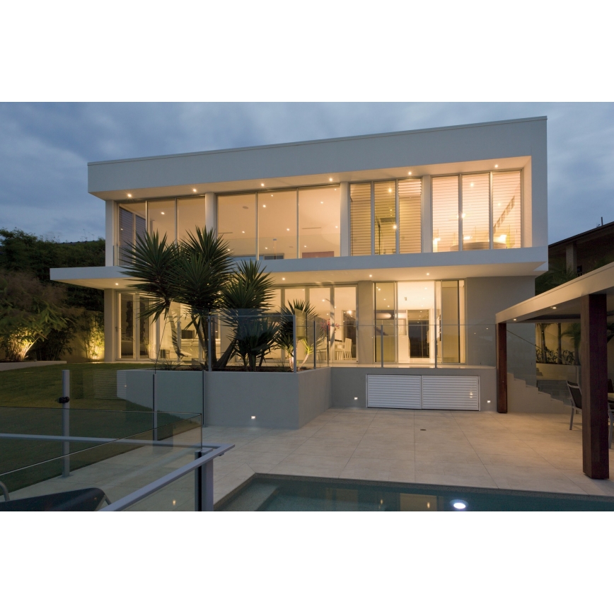 LED Sisäänrakennettu valo GLASI LED/3W/230V 4000K IP44 valkoinen