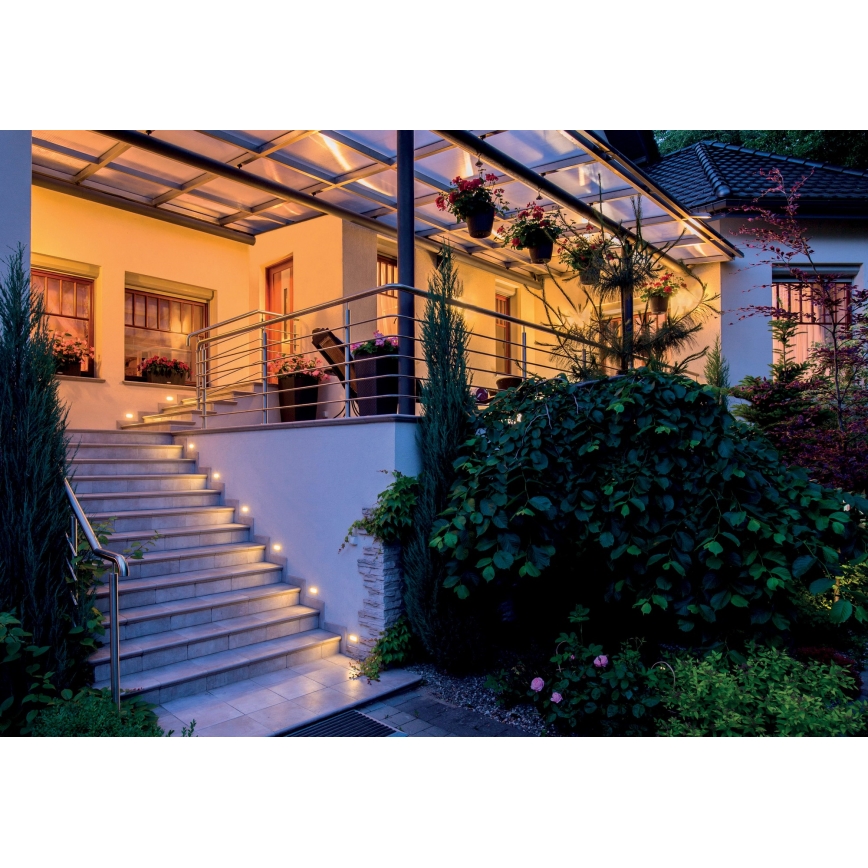 LED Sisäänrakennettu valo GLASI LED/3W/230V 4000K IP44 musta