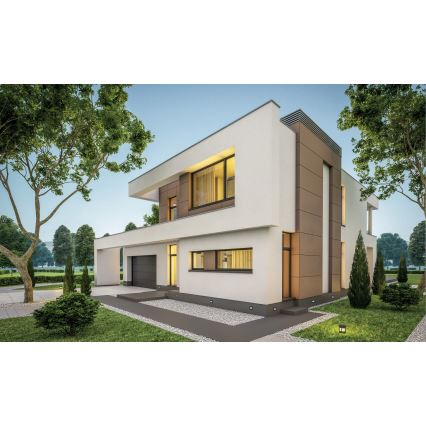 LED Sisäänrakennettu valo GLASI LED/3W/230V 4000K IP44 antrasiitti