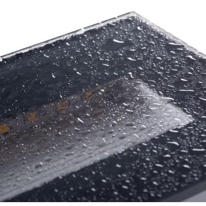 LED Sisäänrakennettu valo GLASI LED/3W/230V 4000K IP44 antrasiitti