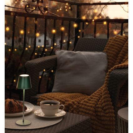 LED Himmennettävä ja ladattava pöytälamppu INITA LED/1,2W/1800 mAh IP54 vihreä