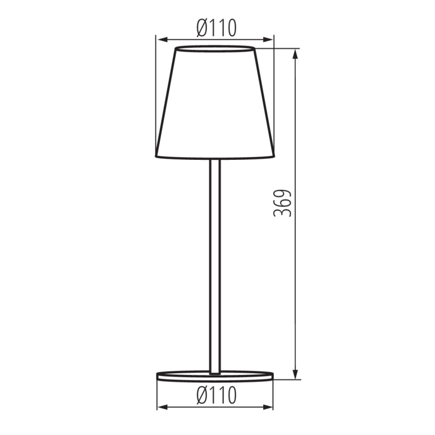 LED Himmennettävä ja ladattava pöytälamppu INITA LED/1,2W/1800 mAh IP54 punainen